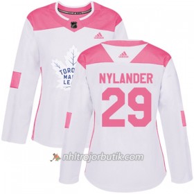Dame Ishockey Toronto Maple Leafs Tröja William Nylander 29 Adidas 2017-2018 Vit Rosa Fashion Authentic
